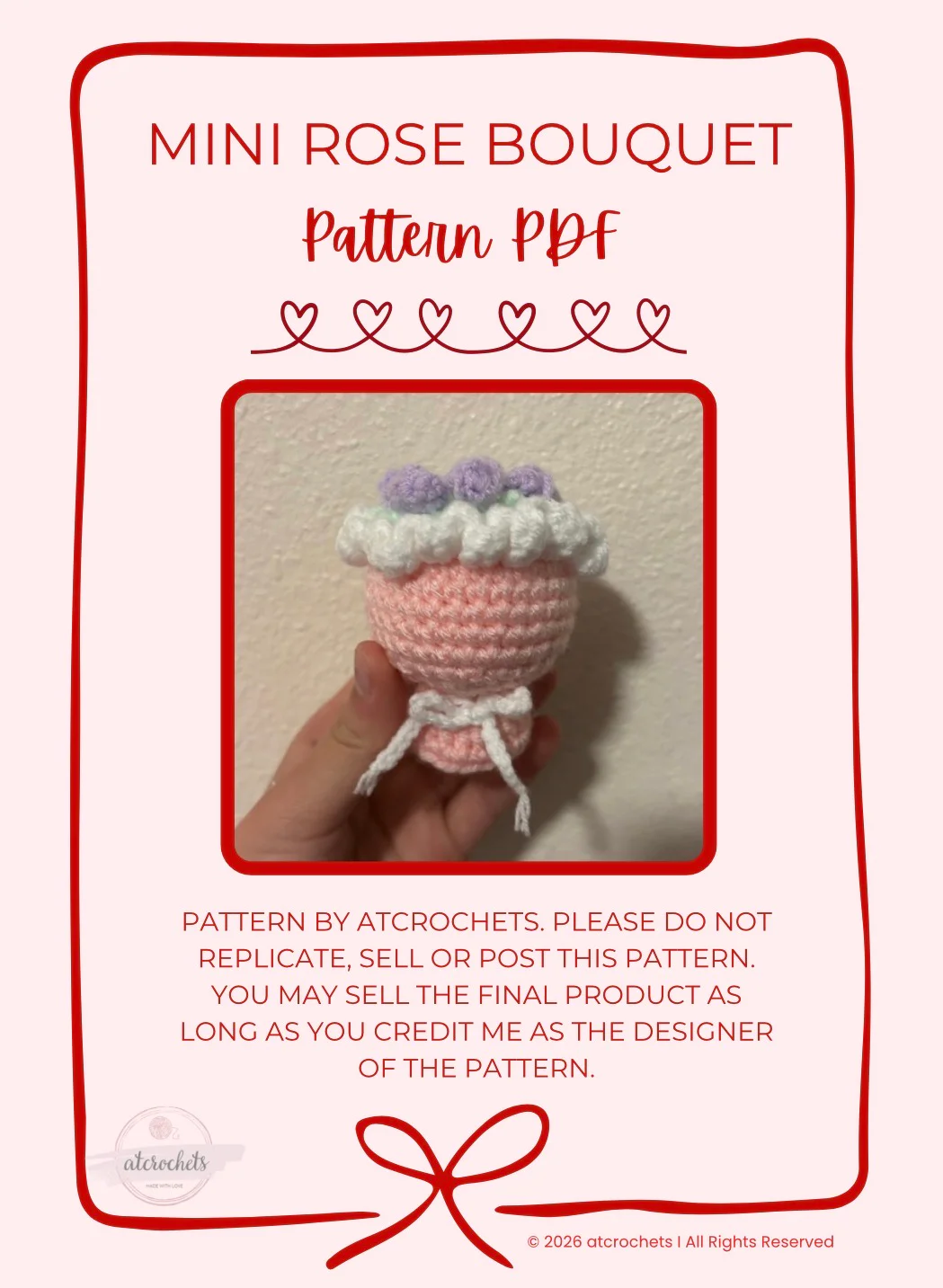 Rose Bouquet PDF Pattern