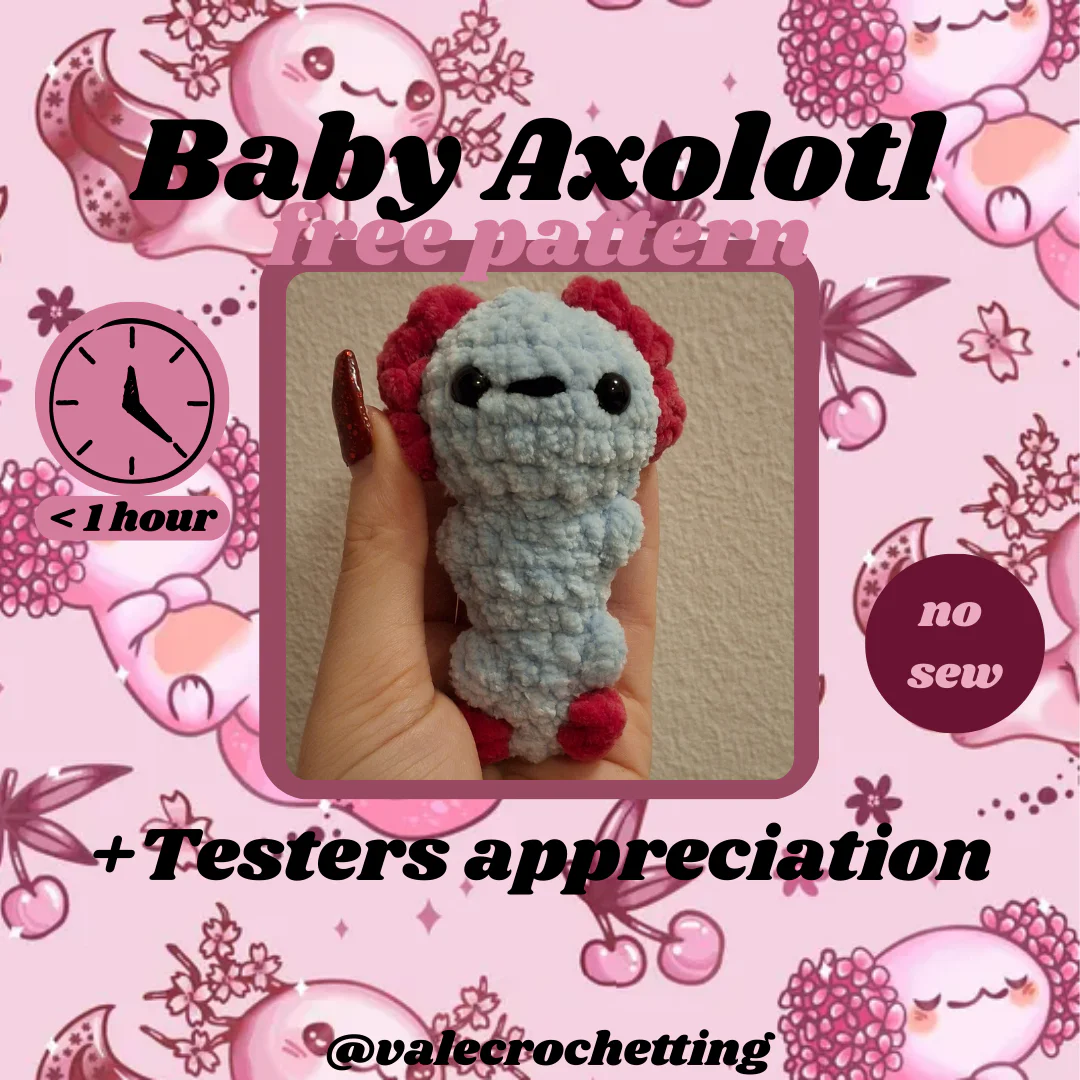 Baby Axolotl Free Pattern